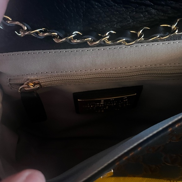 Valentino by Mario Navy and Bronze Crossbody Bag with Chain Strap - Picture 7 of 8